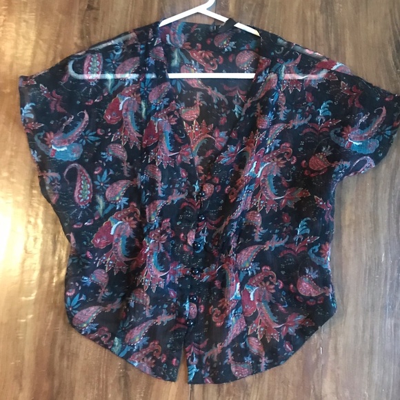 Sheer Floral Blouse